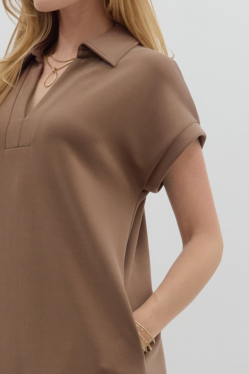 Go To Midi Dress In Coffee