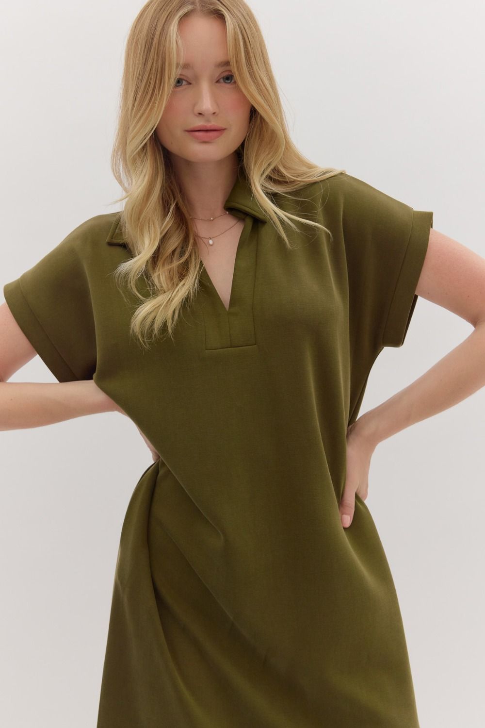 Go To Midi Dress in Olive