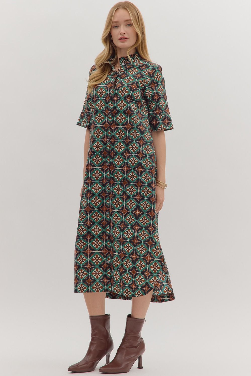 Geometric Midi Dress