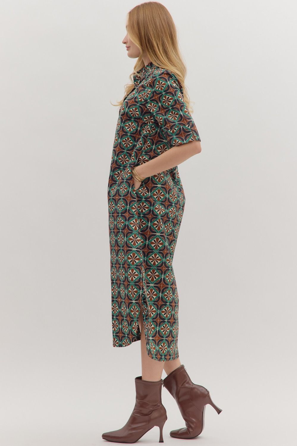 Geometric Midi Dress