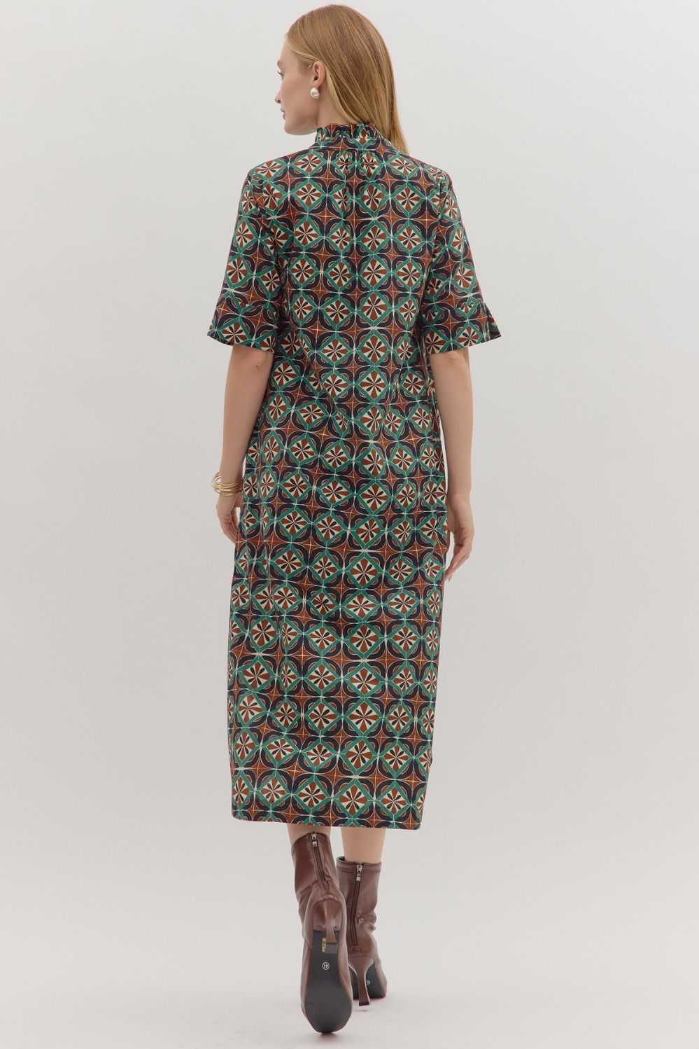 Geometric Midi Dress