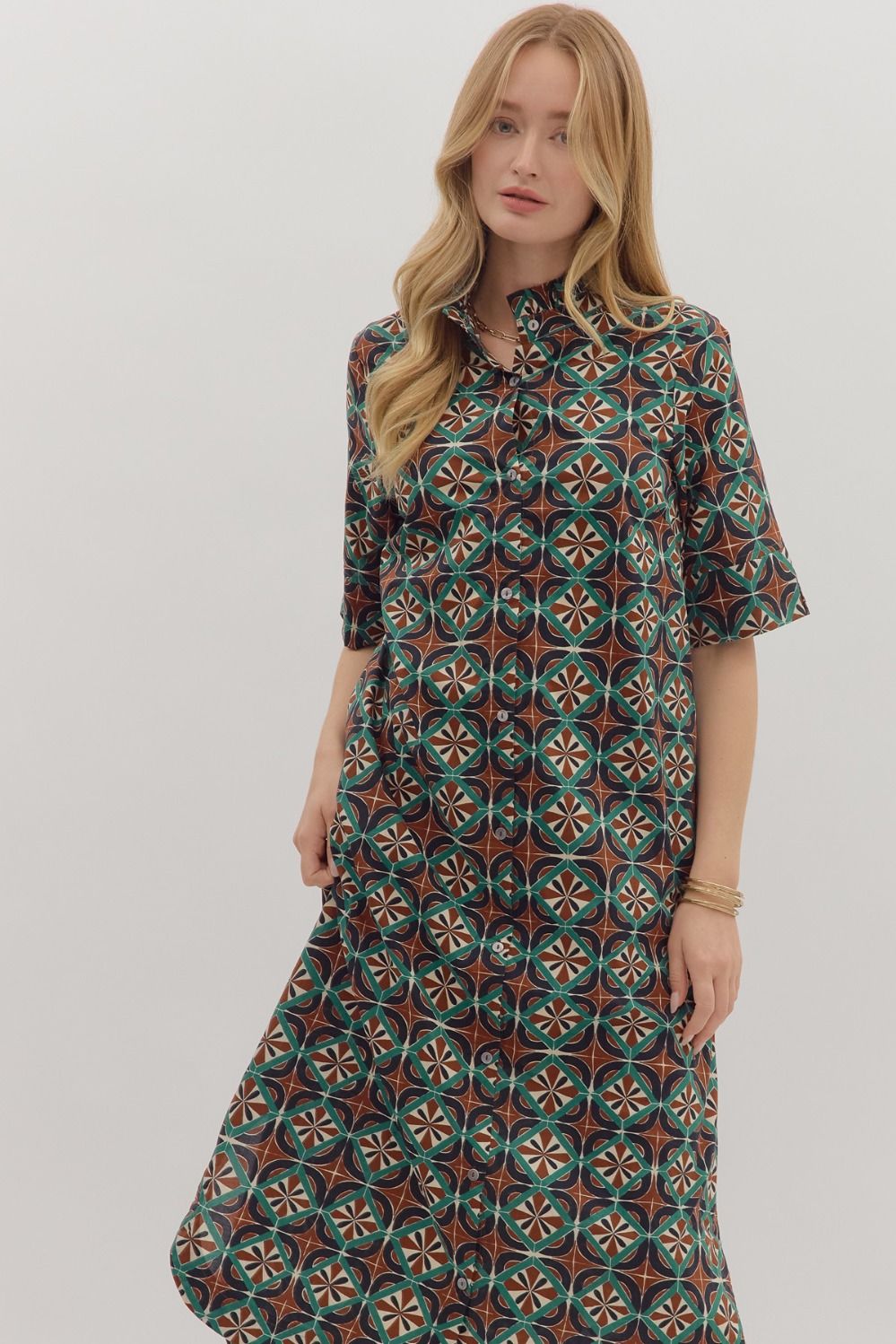 Geometric Midi Dress