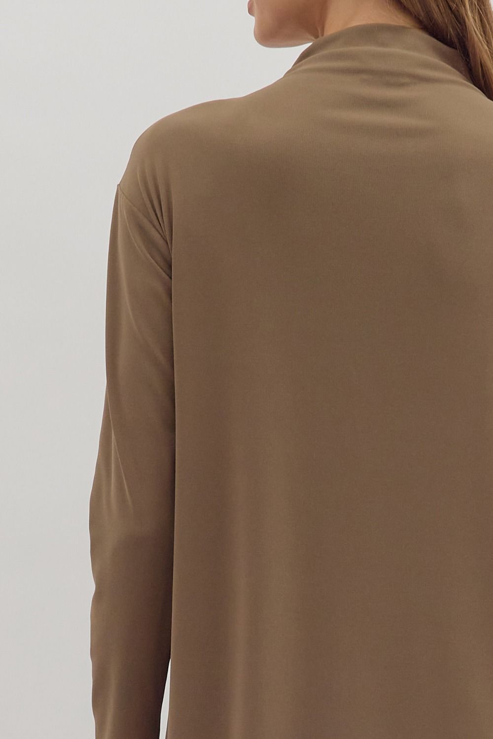 Mocha Mockneck Midi Dress
