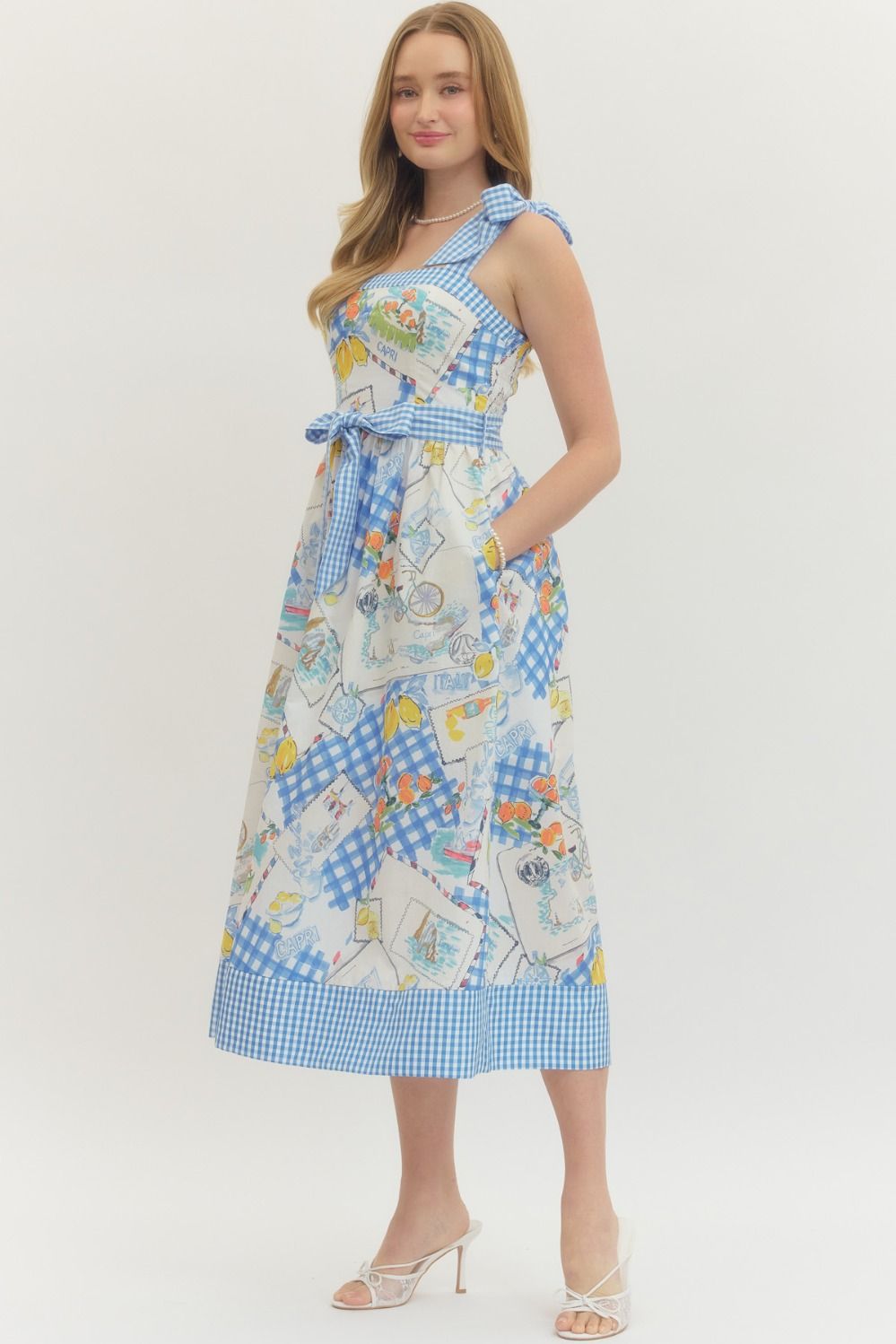 Capri Print Midi Dress