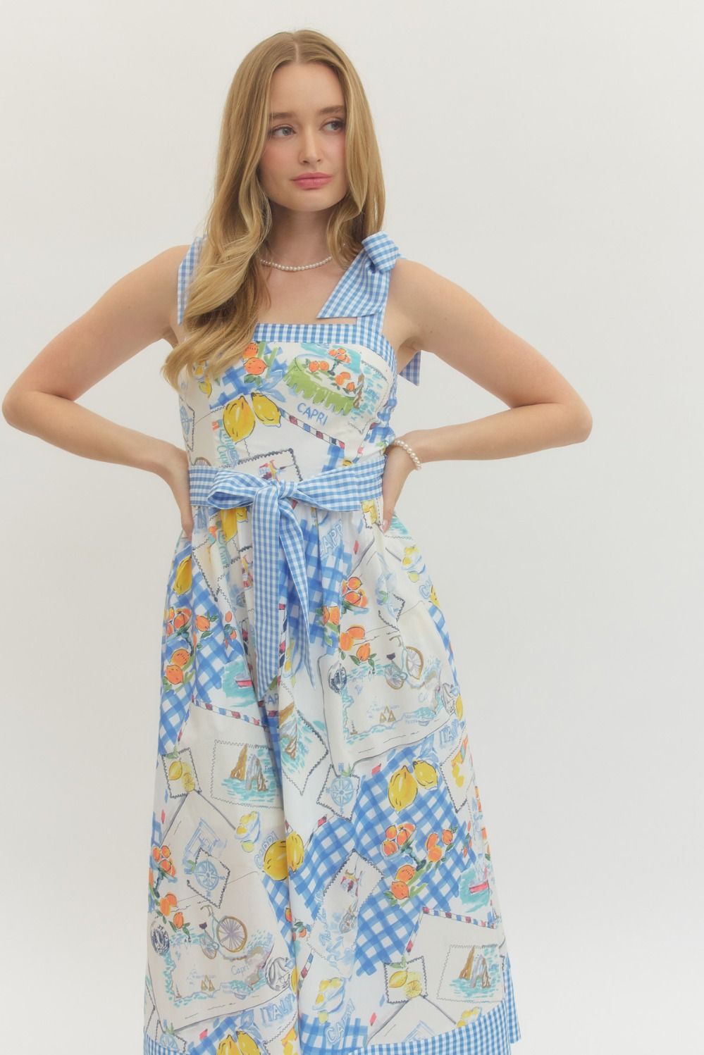 Capri Print Midi Dress