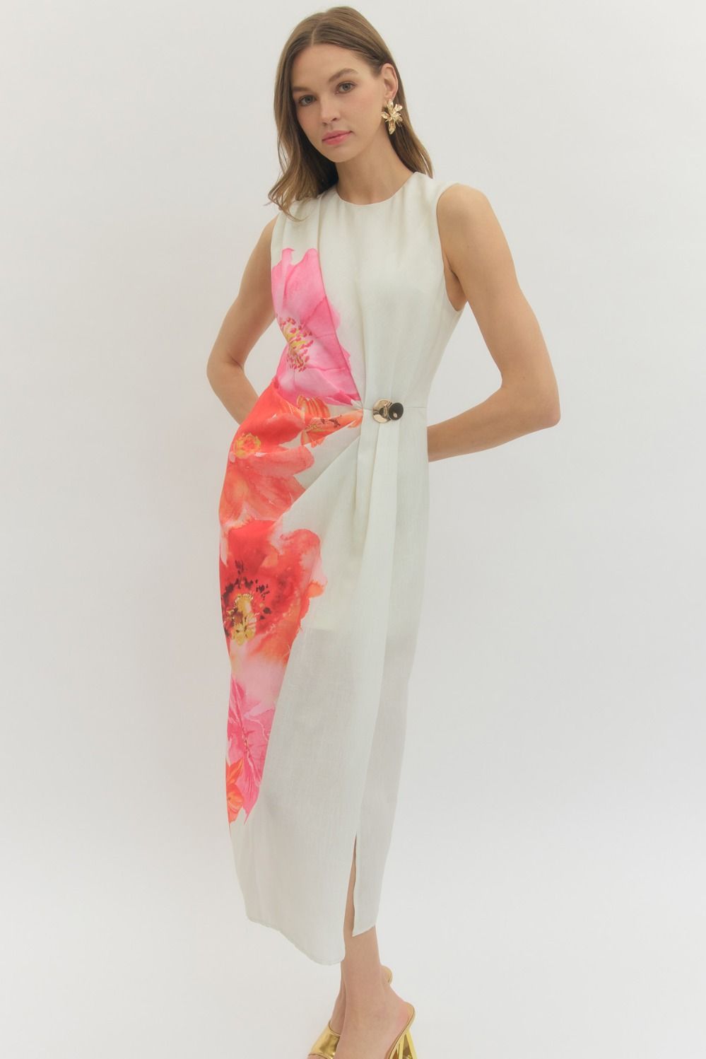 Floral Statement Midi Dress