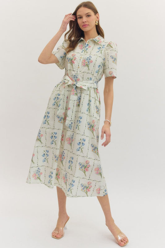 Botanical Midi Dress