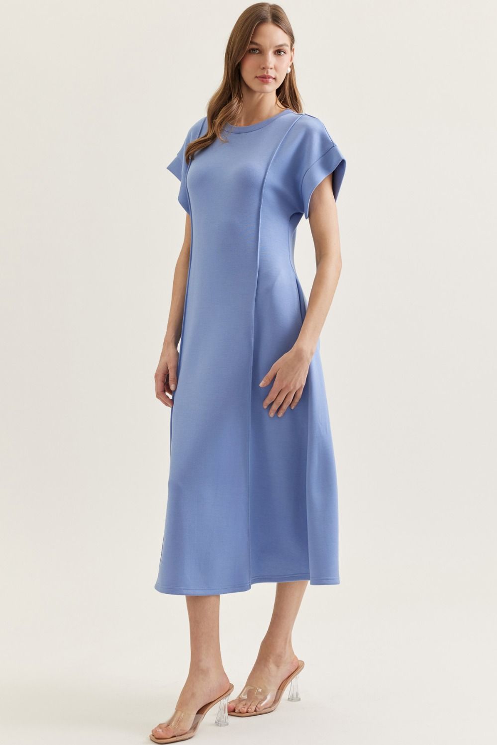 Blue Modal Midi Dress