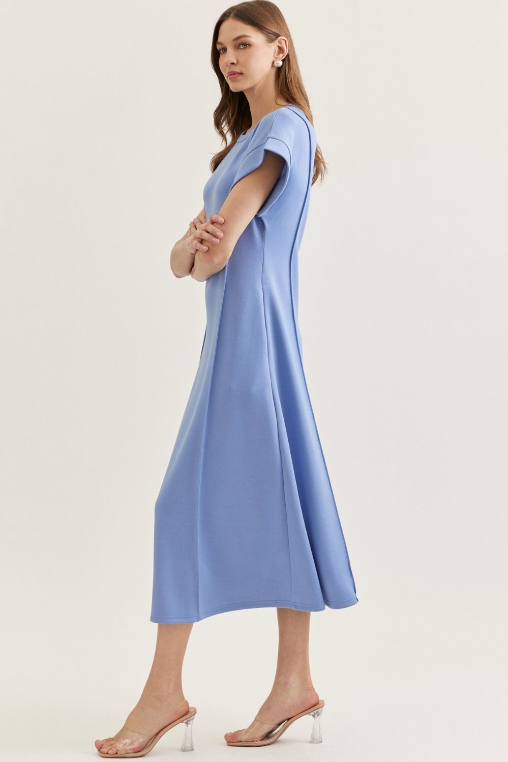 Blue Modal Midi Dress