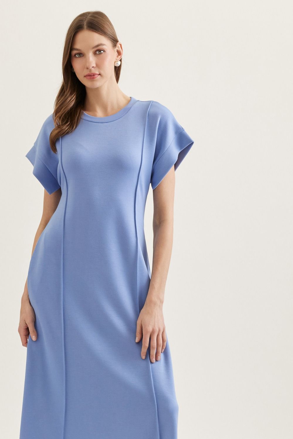 Blue Modal Midi Dress