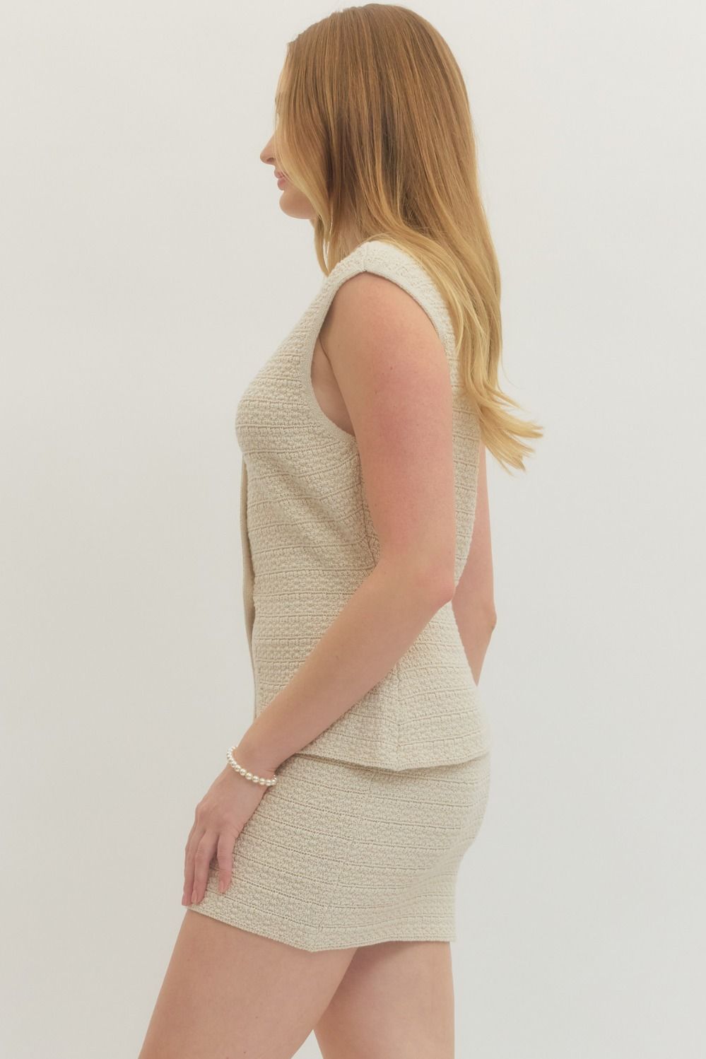 Sand Vest And Skirt Set