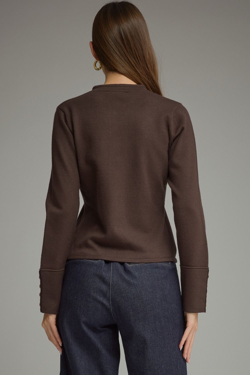 Brown Gold Detail Jacket