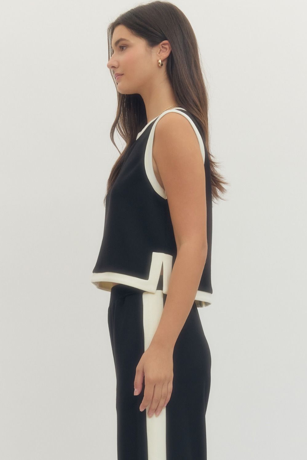 Black Tank And Skirt Set