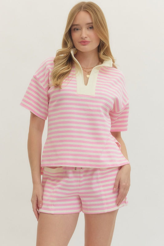 Pink Striped Set