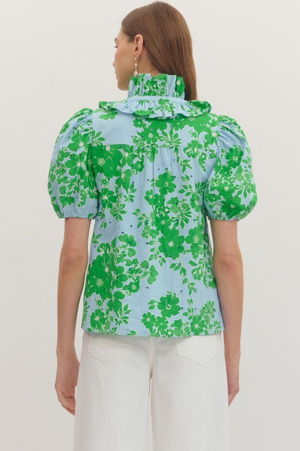 Botanical V Neck Top