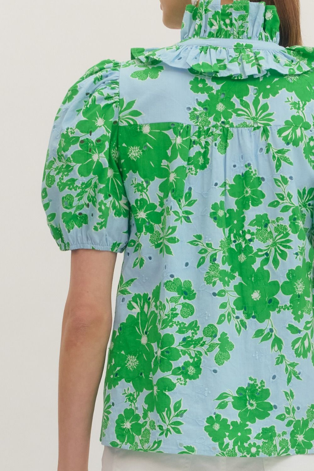 Botanical V Neck Top