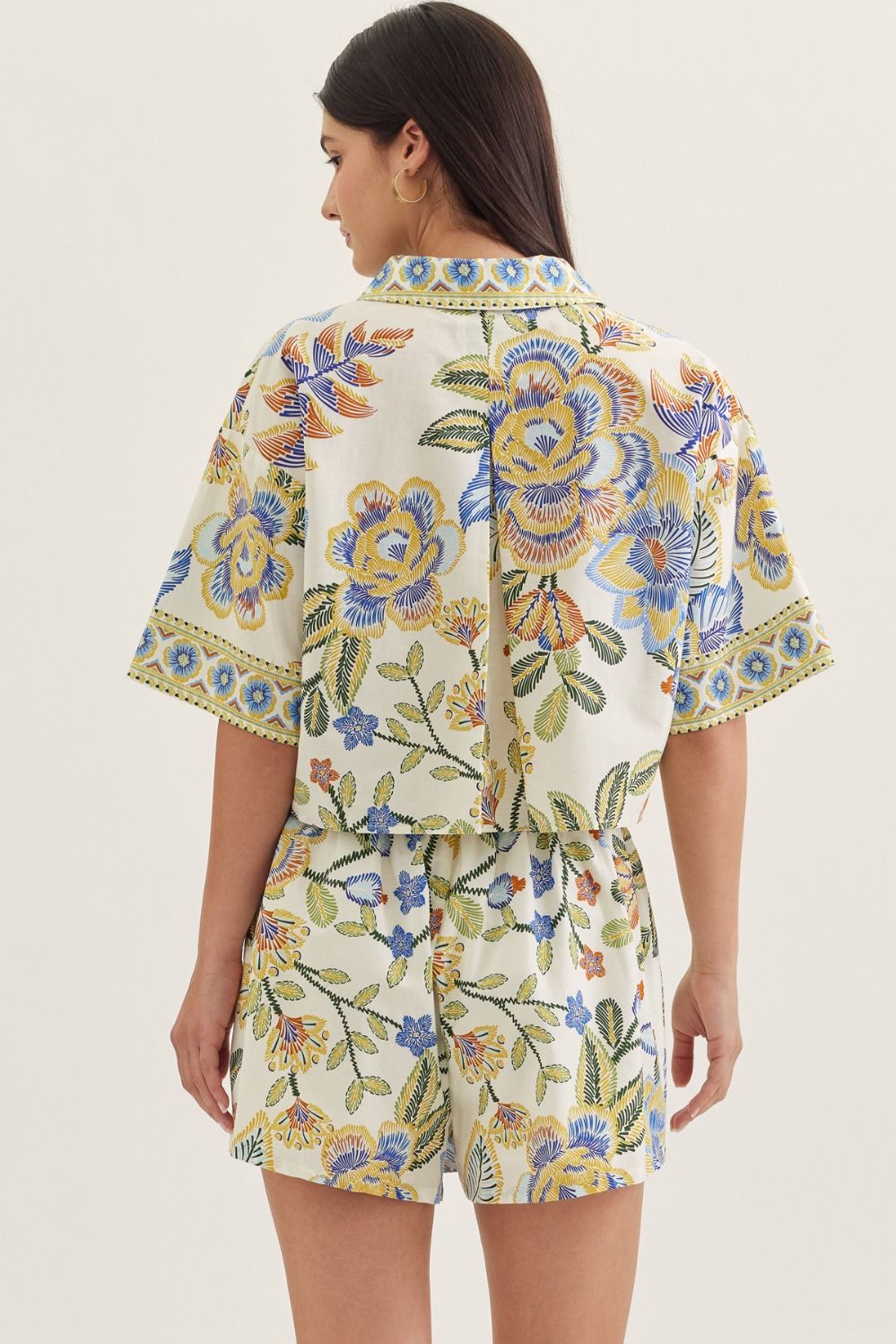 Floral Skort Set - Blue