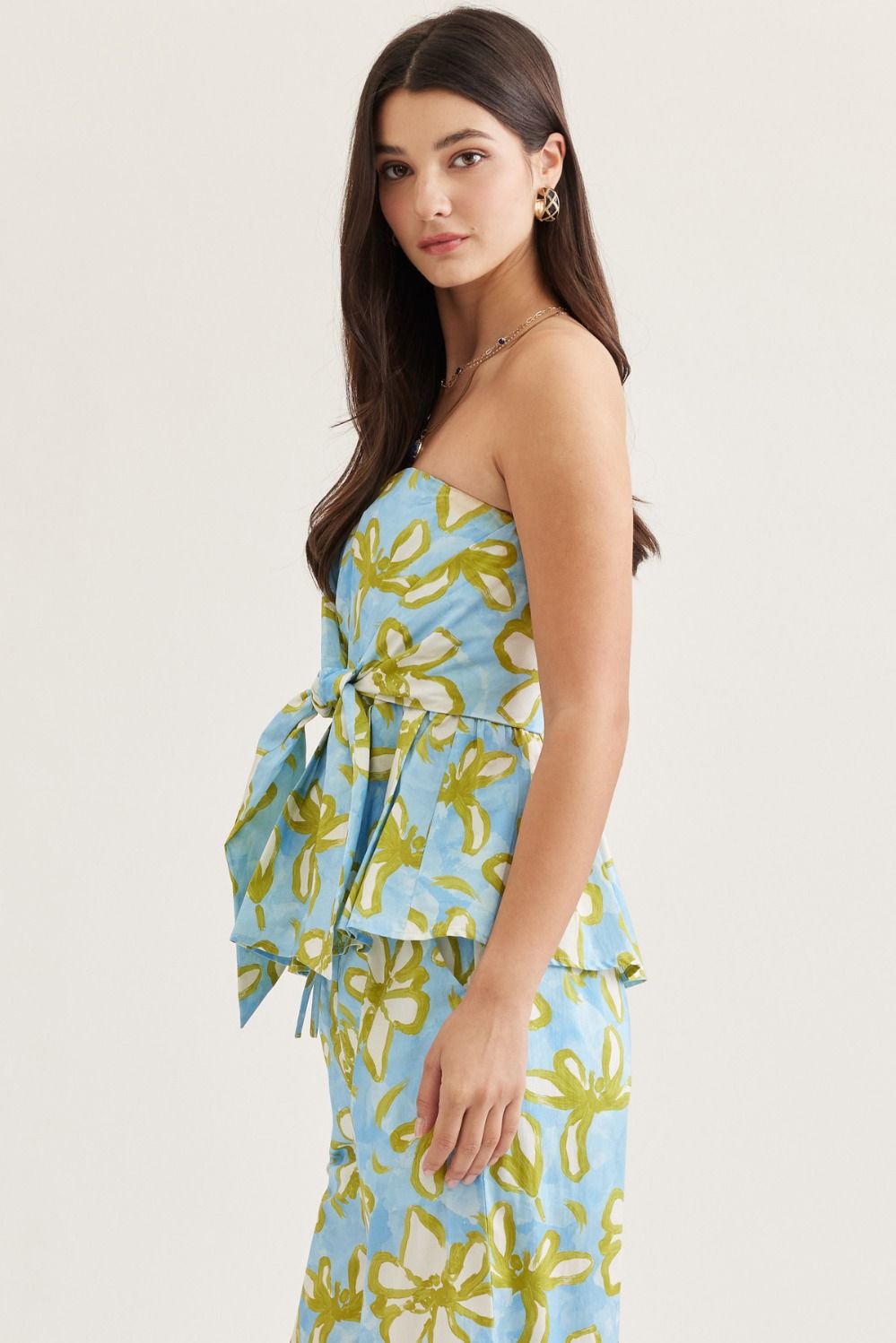 Strapless Top And Pant Set