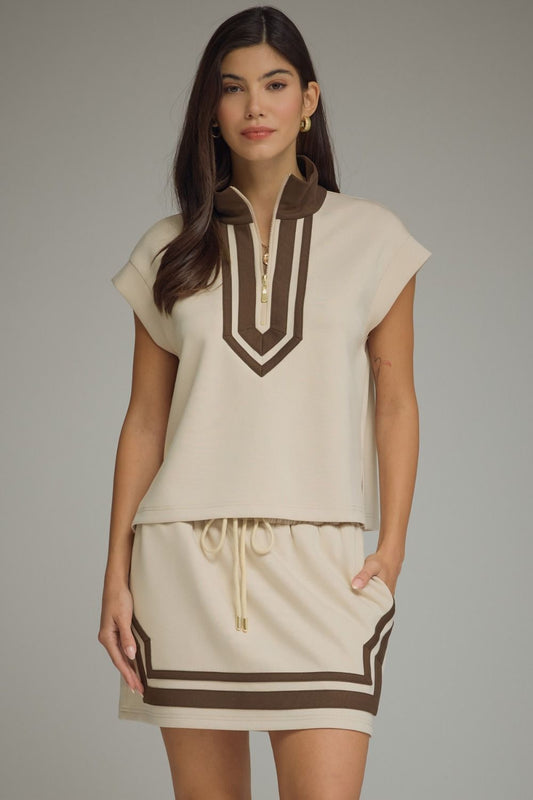 Light Taupe Skirt Set