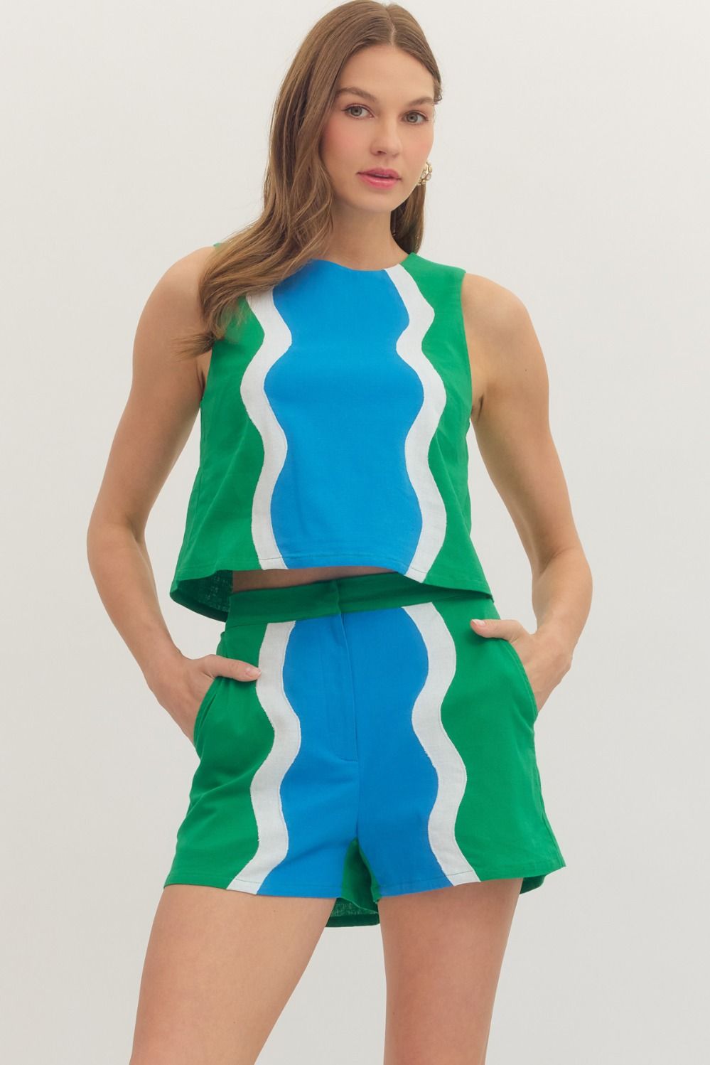 Wavy Colorblock Set