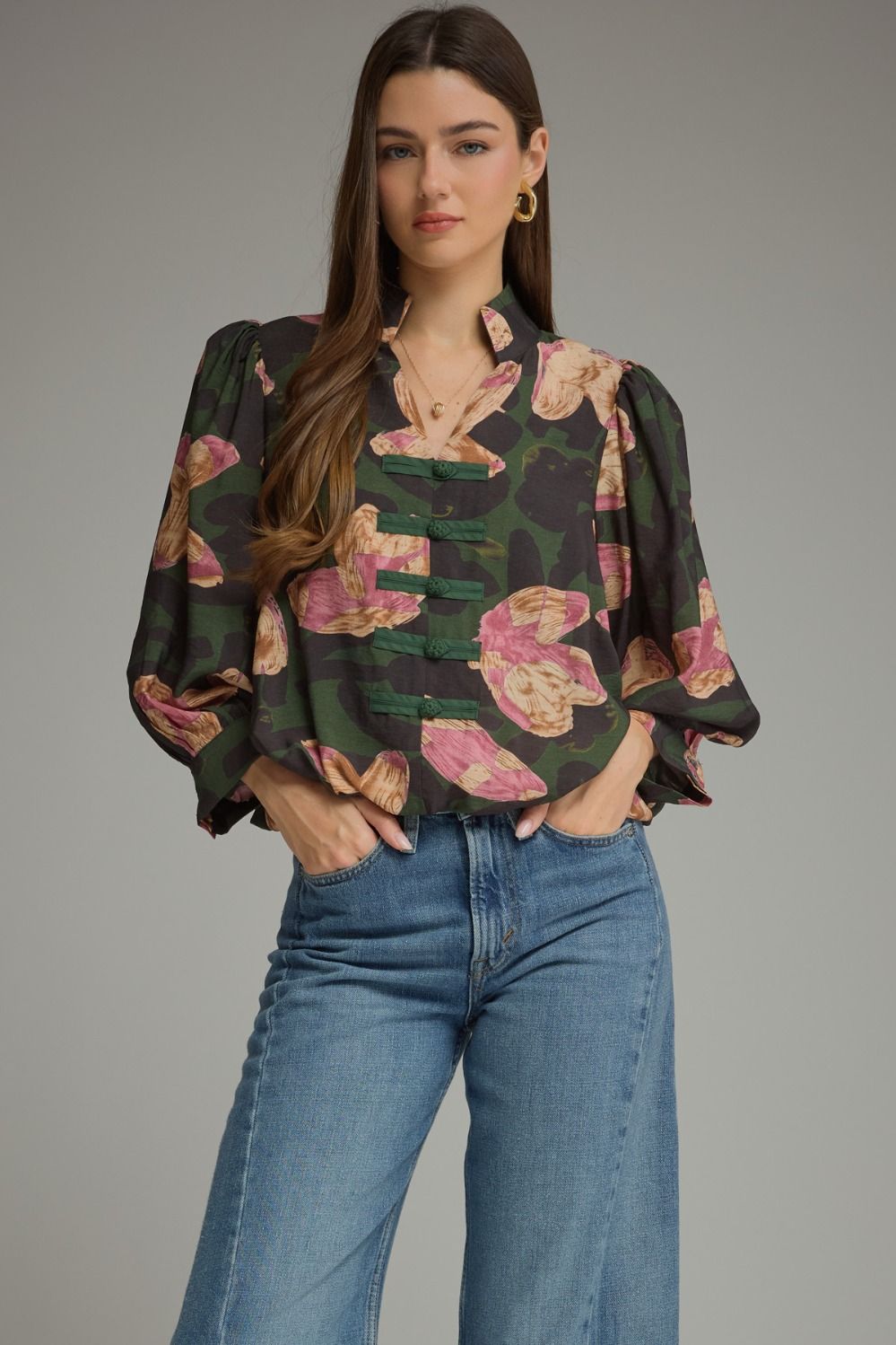 Pine Floral Top