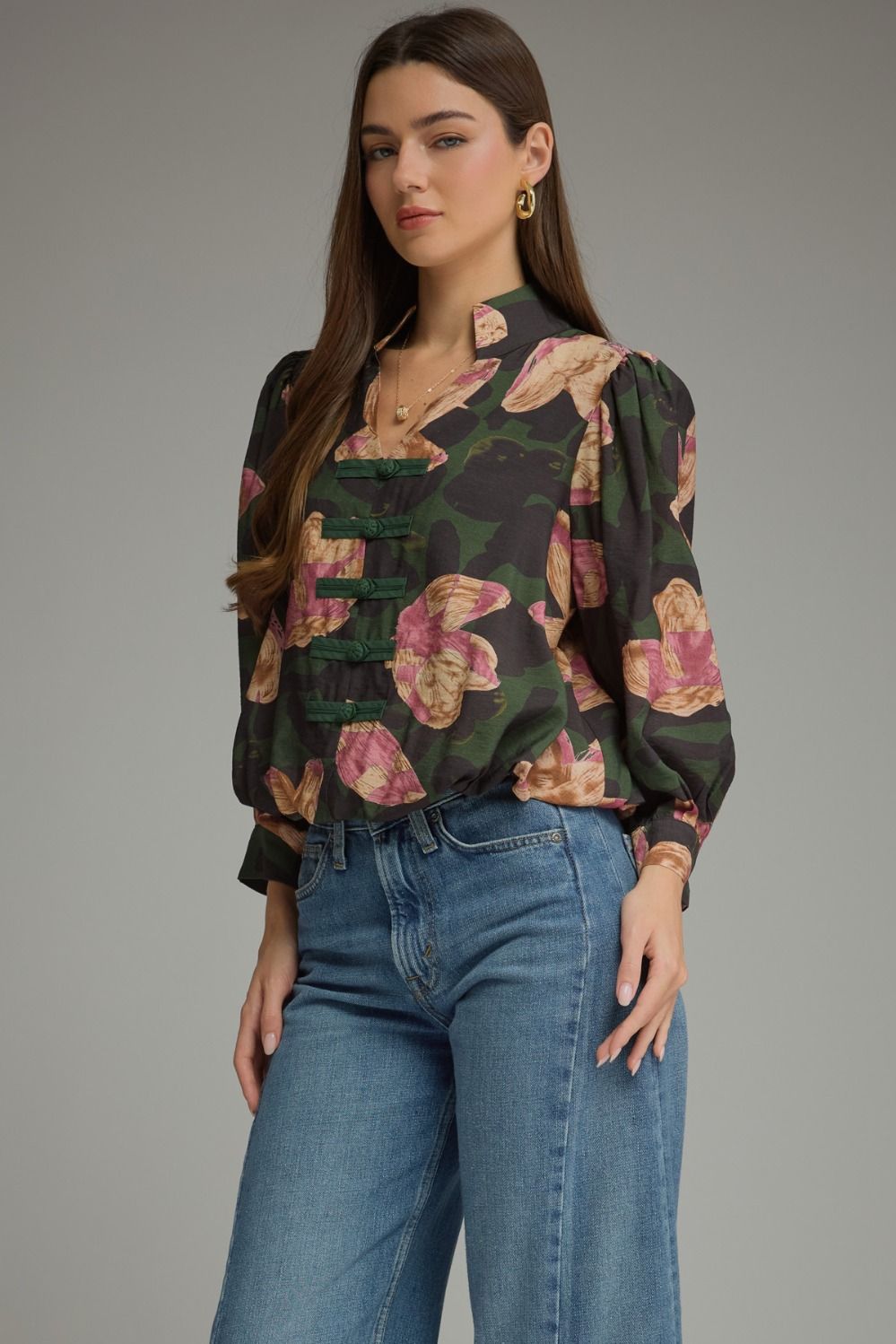 Pine Floral Top