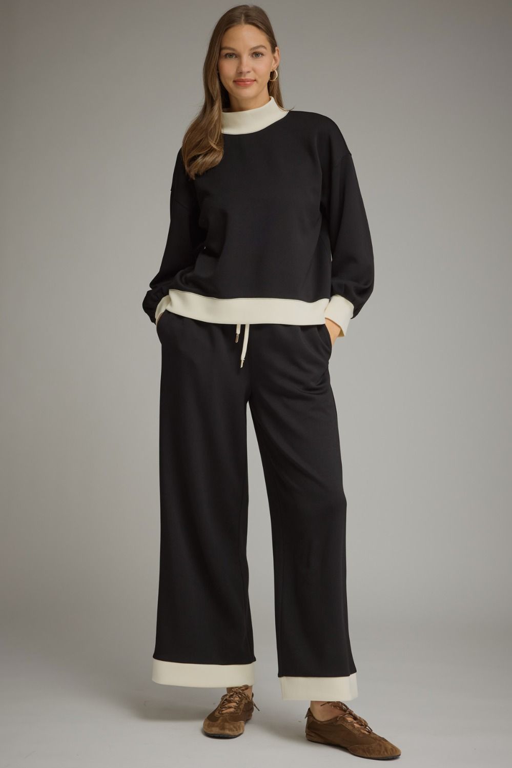 Black Mock Neck Set