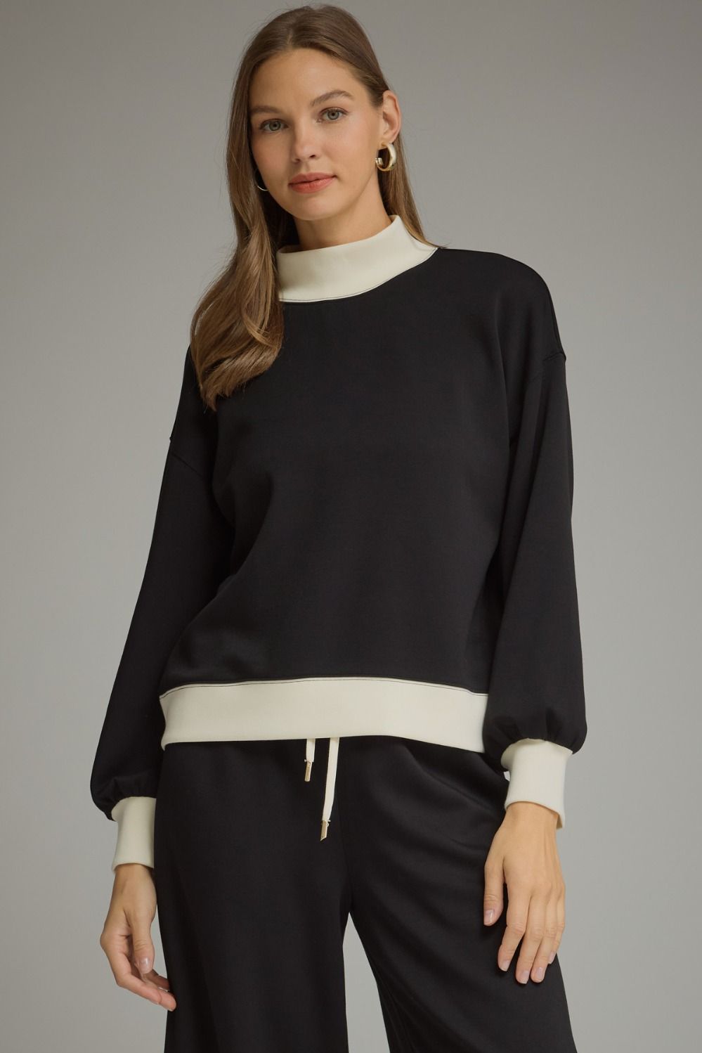 Black Mock Neck Set
