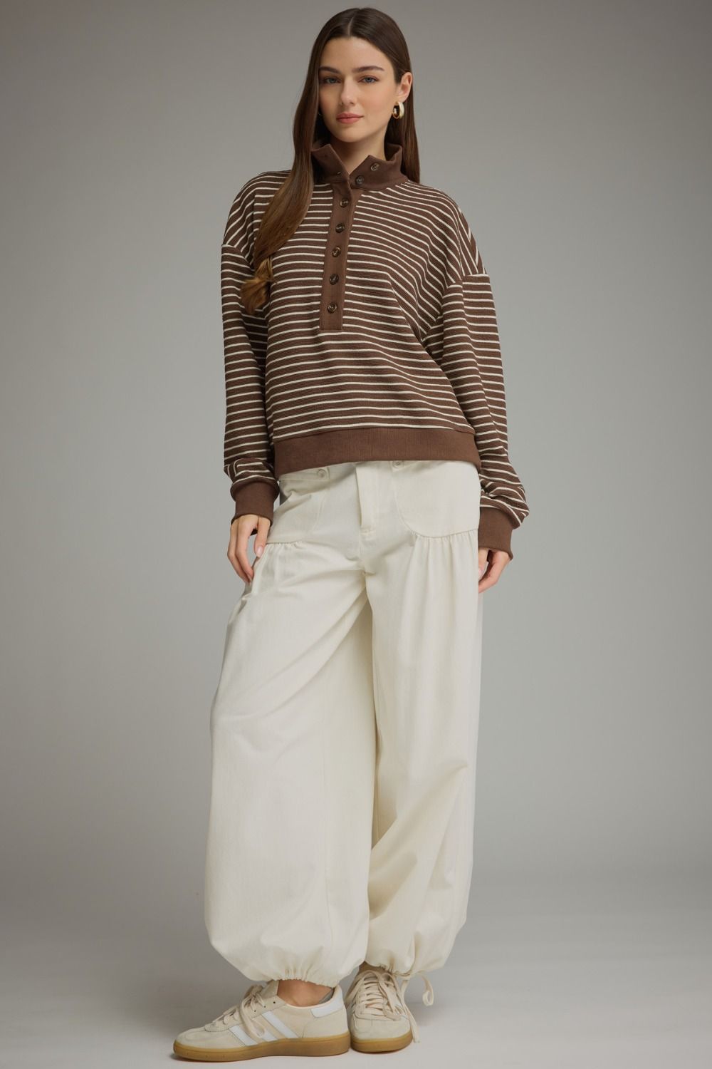 Brown Striped Sweater