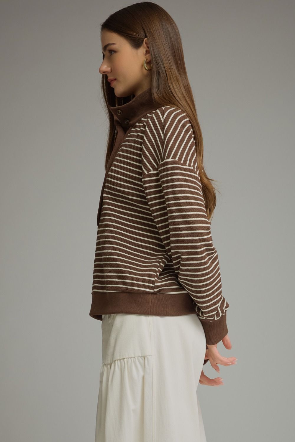 Brown Striped Sweater