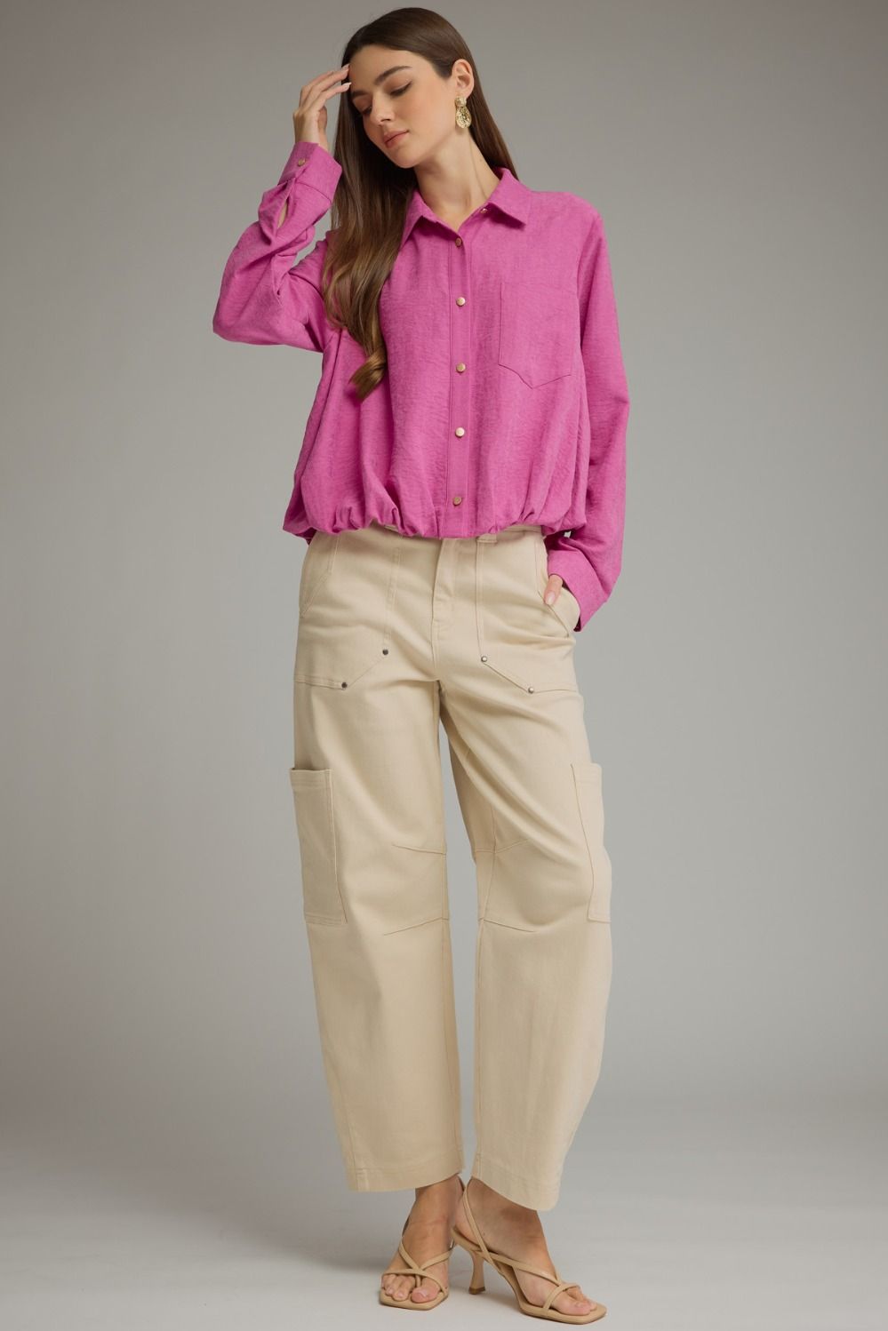 Button Up Top - Orchid
