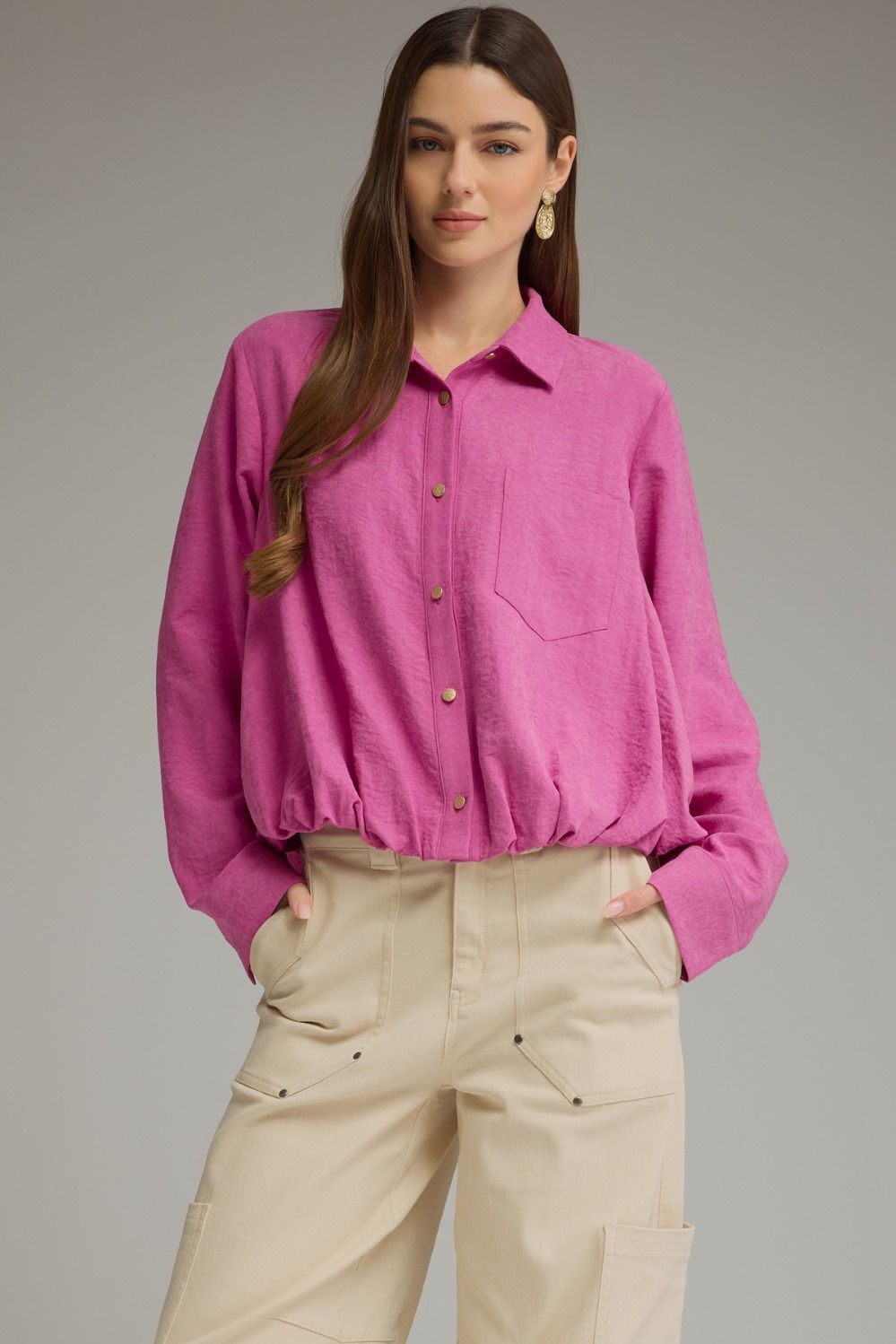 Button Up Top - Orchid