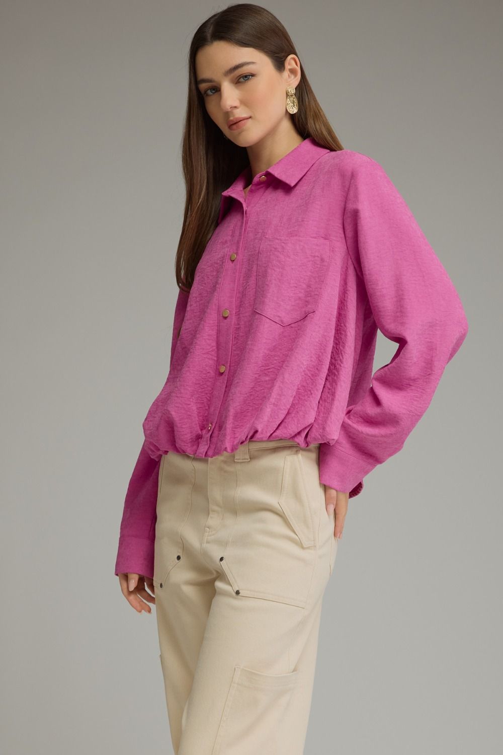 Button Up Top - Orchid