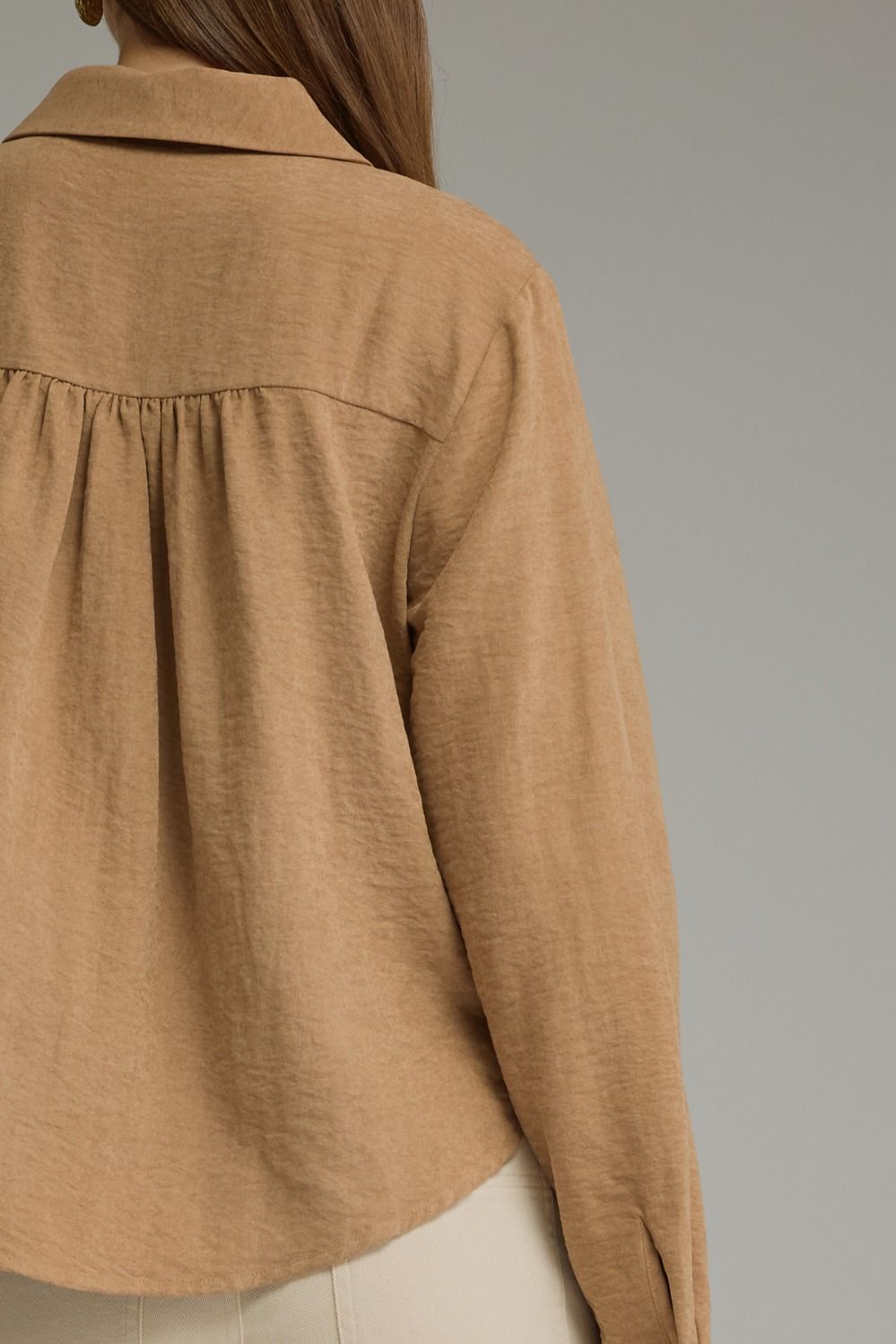 Button Up Top - Camel