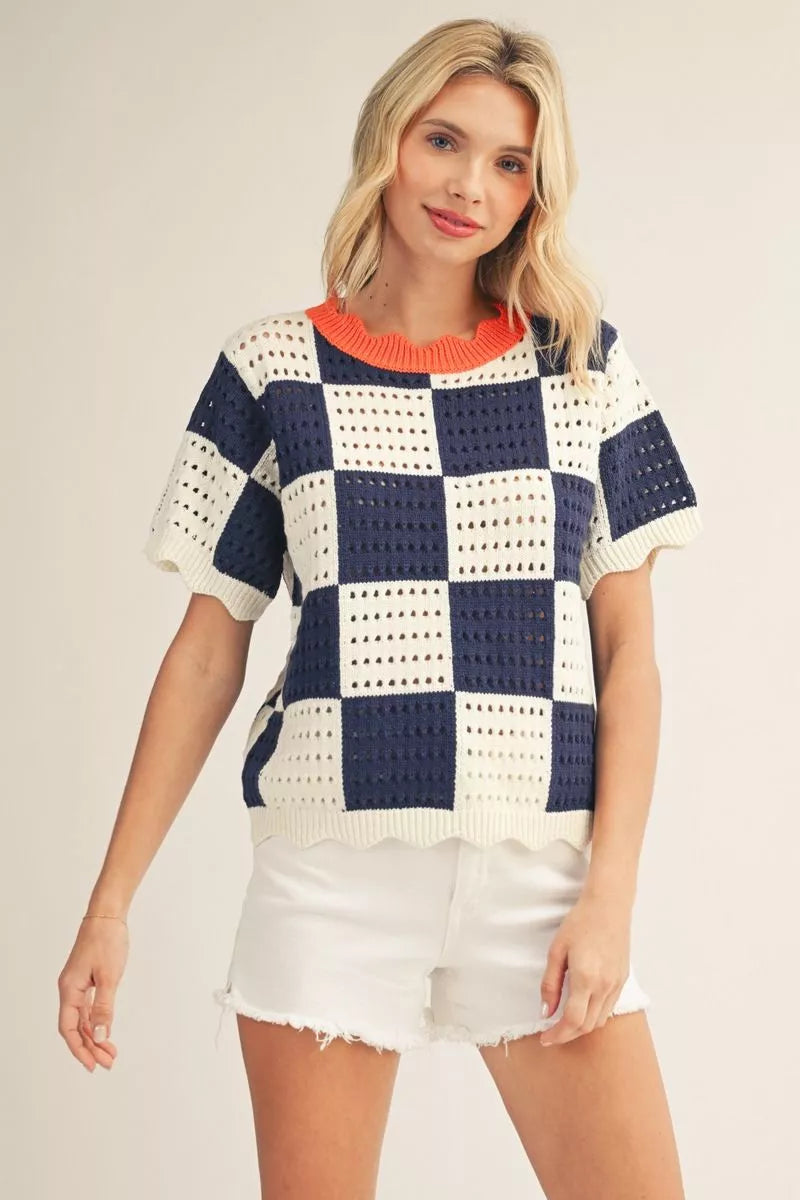 Multi Checkered Shirt - Navy