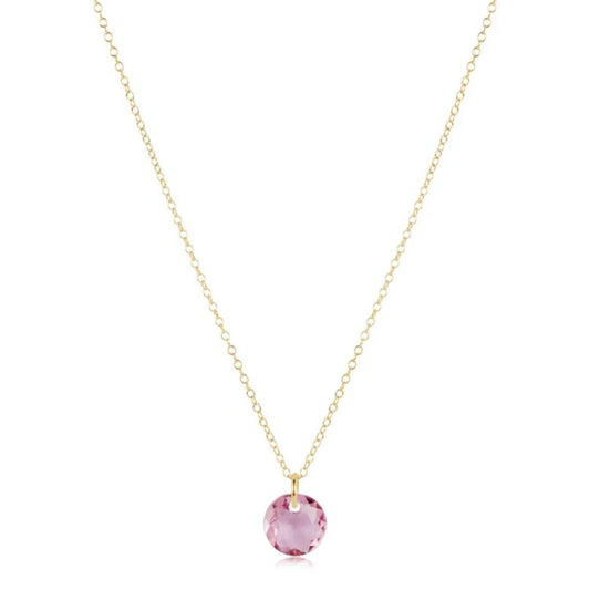 16" Necklace Gold - Reflection Charm February