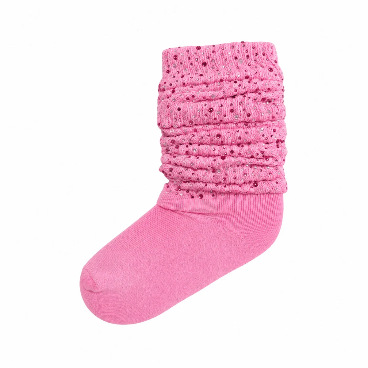 Pink Crystalized Scrunch Socks