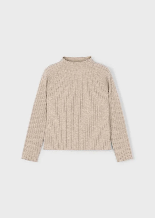 Toffee Knit Mockneck