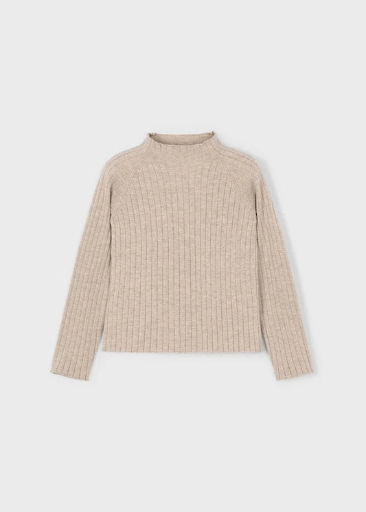 Toffee Knit Mockneck
