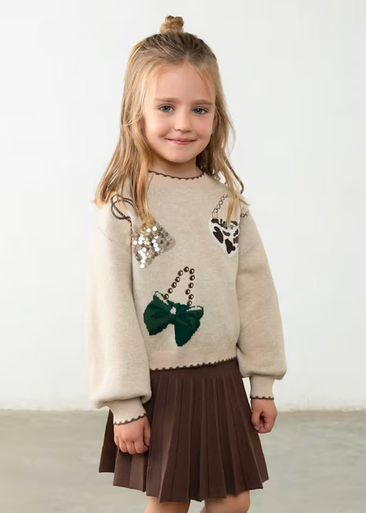 Tricot Sweater & Skort Set