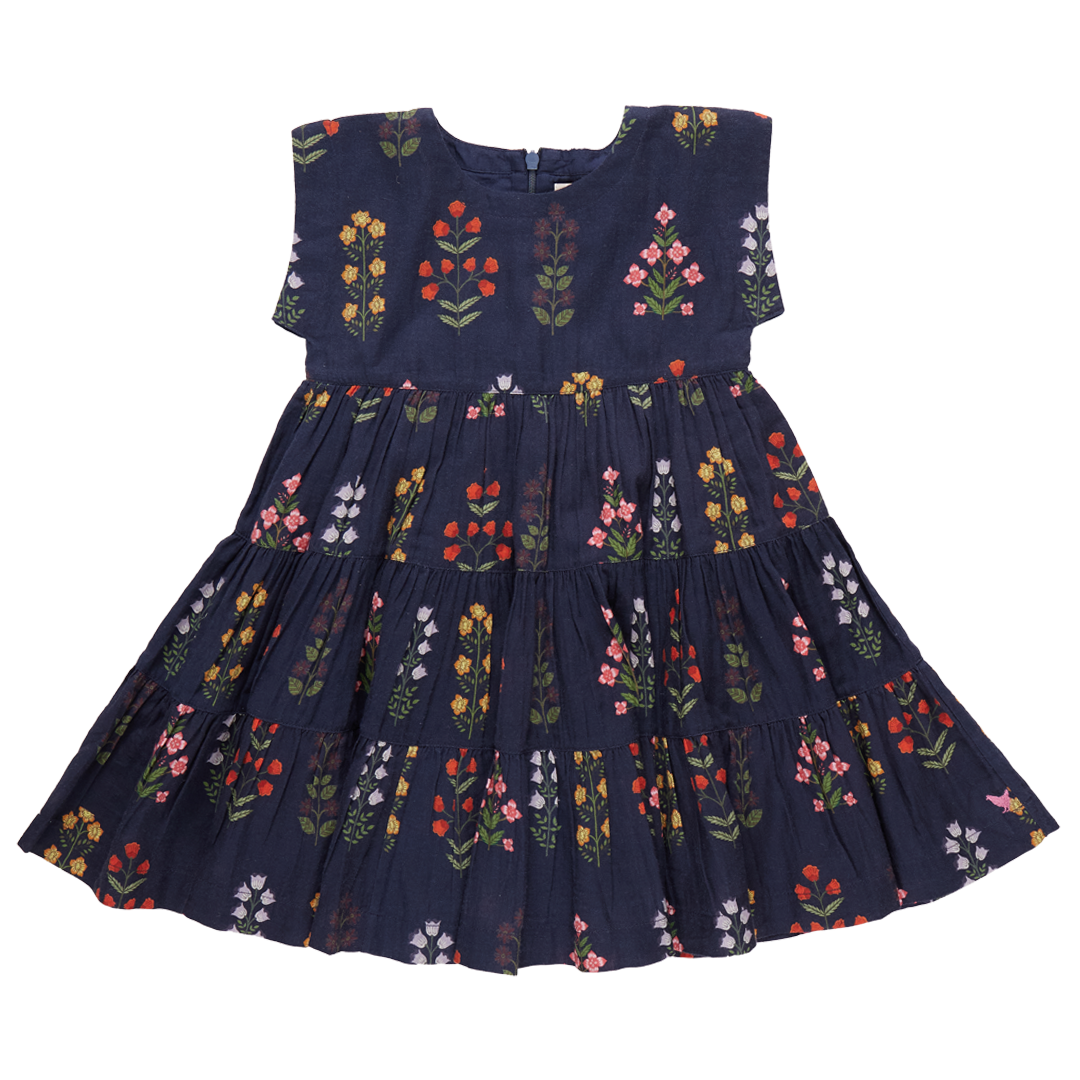 Navy Floral Field Dress