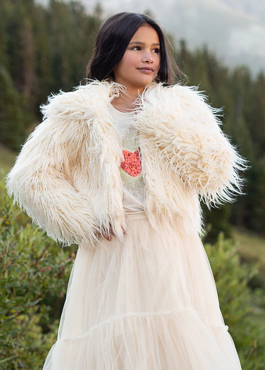 Cream Goldie Fur Coat