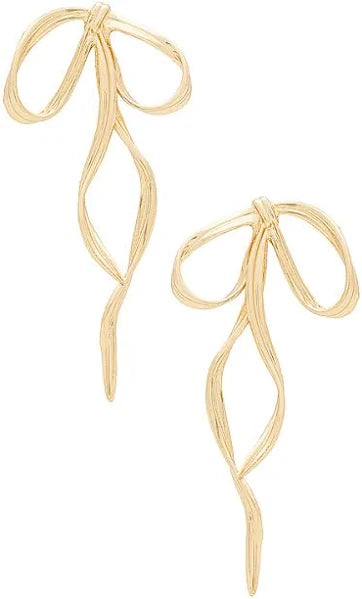 Grand Bow Earrings Gold
