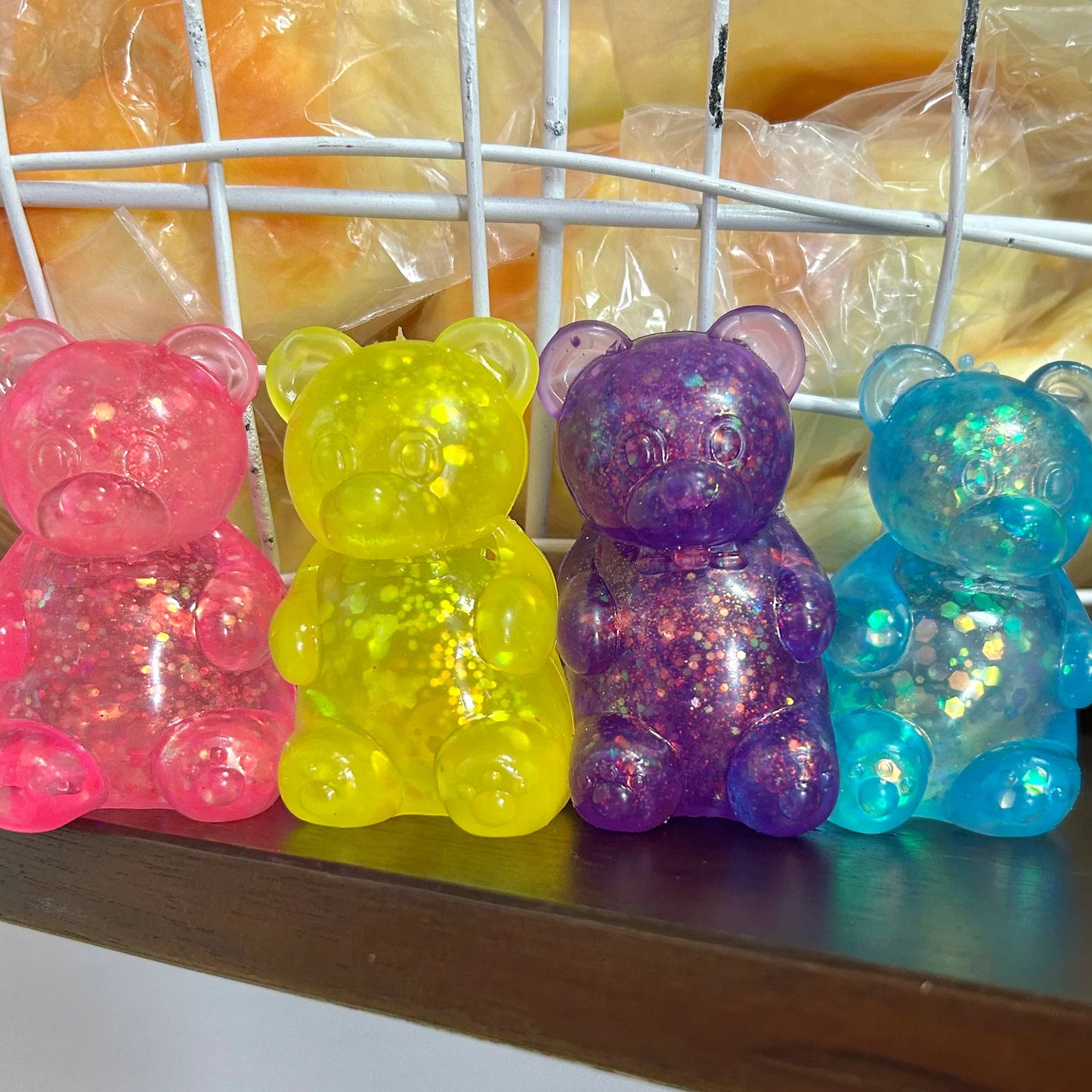Squishy Maltose Glitter Bear - Assorted