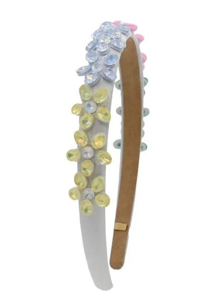 Crystal Flower Thin Headband