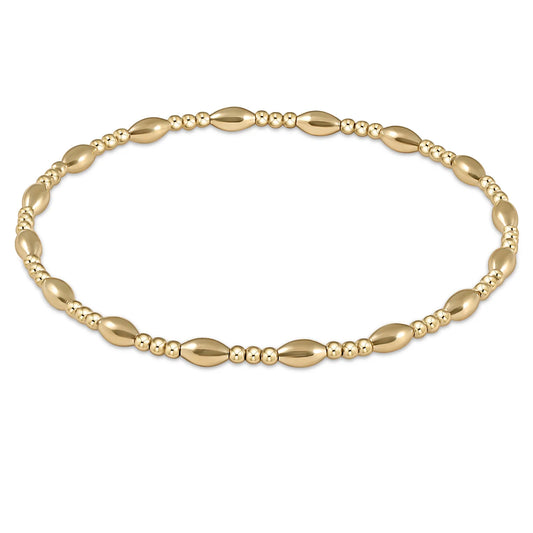 Harmony SIncerity Pattern 2mm Bead Bracelet - Gold
