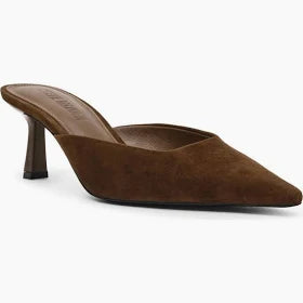 Mod Suede Kitten Heel - Brown