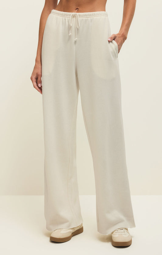 Downtown Wide Leg Sweatpant - Cloud