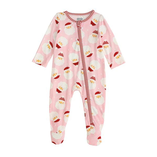 Santa Glow Footie - Pink