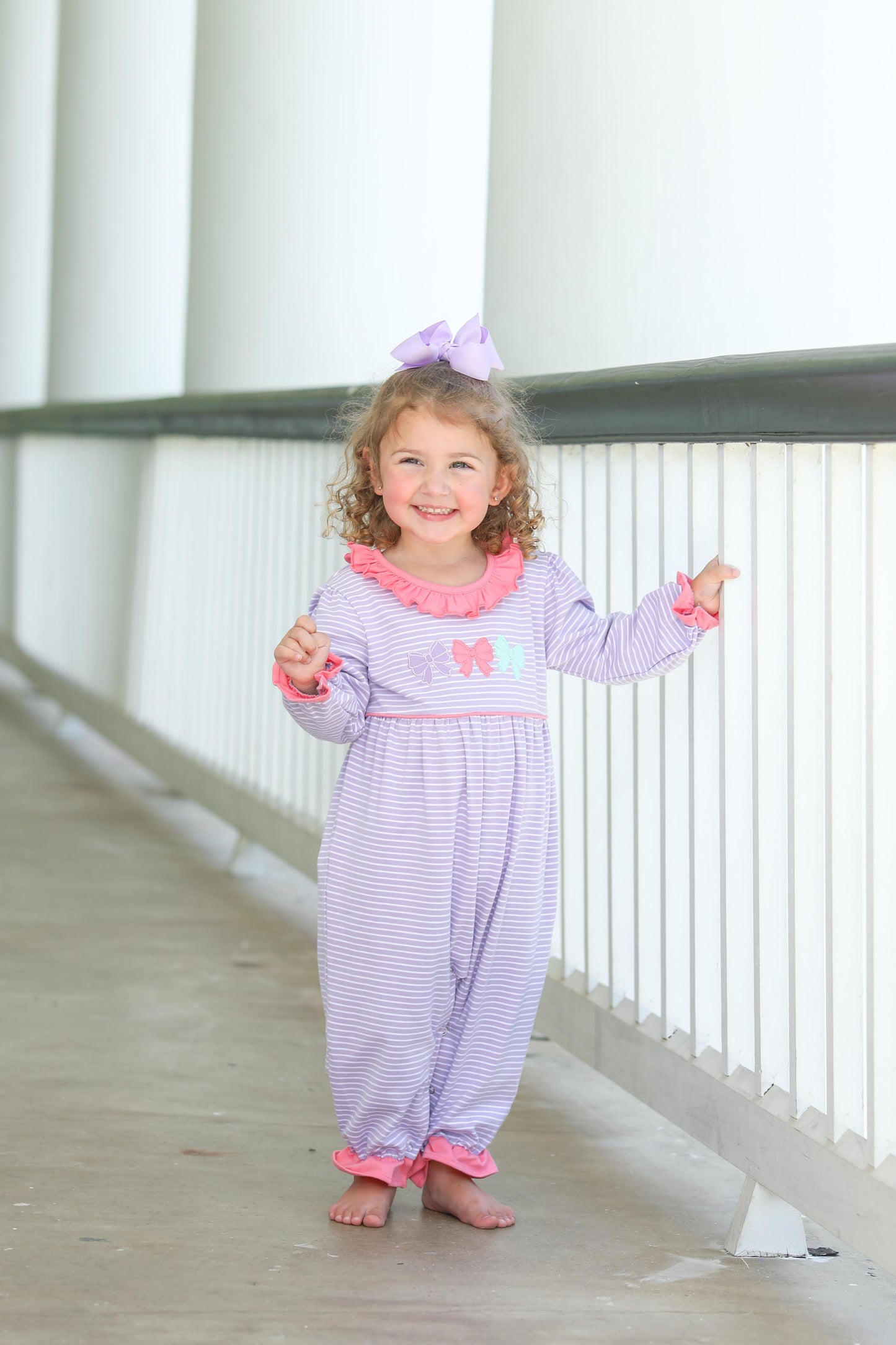 Bows Stripe Romper